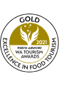 Perth Airport WA Tourism Awards 2021 Gold — Excellence in Food Tourism